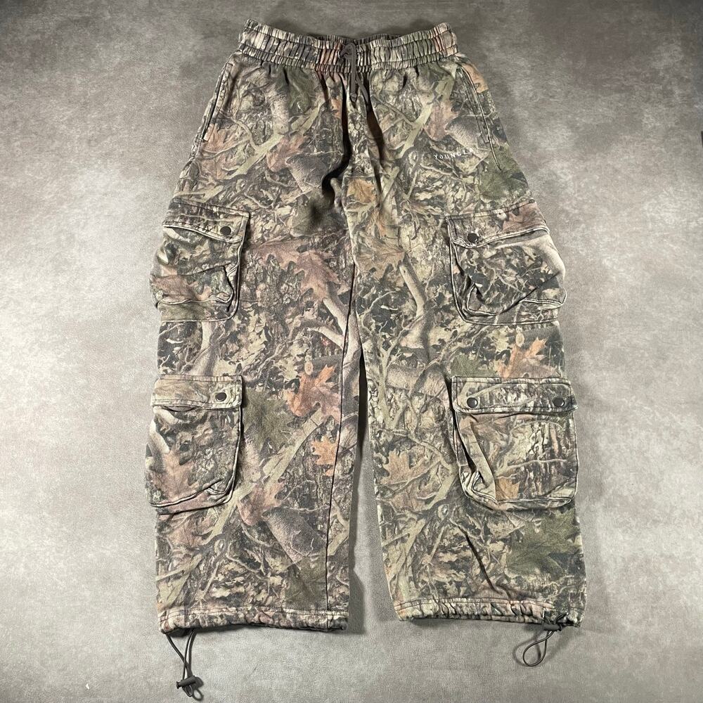 Youngla Camo Baggy Wide Leg Parachute Sweat Pants Small